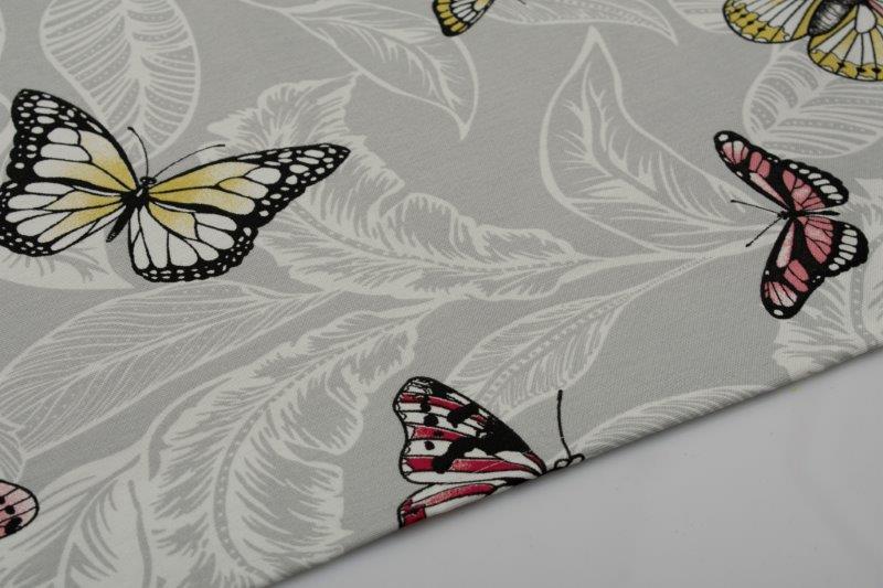 Καρές Εμπριμέ Polycotton Αλέκιαστος 90x90εκ. Butterfly 451 Grey DimCol (Χρώμα: Γκρι, Ύφασμα: 70% Βαμβάκι-30% Polyester) - DimCol - 1932981107245172
